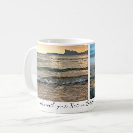 Taza De Café Elegante Simple Guión Mínimo Foto Personalizada