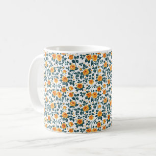 Taza De Café Elegante Sofisticado Floral Romántica Chic