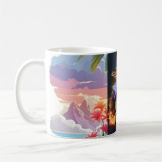 Taza De Café Elegante Swirl Horse Mug Design