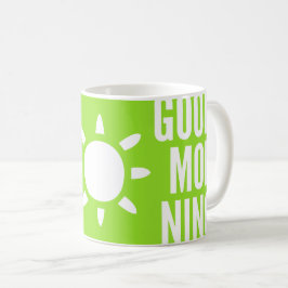 Taza De Café Elegante Té de sol verde brillante
