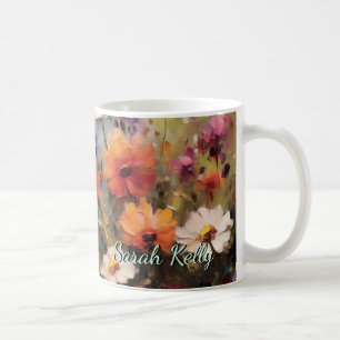 Taza De Café elegante tema floral moderno Mug