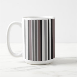 Taza De Café Elegante Tierra Tones Brown Savannah Stripes Patró