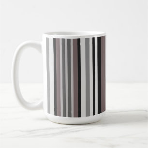 Taza De Café Elegante Tierra Tones Brown Savannah Stripes Patró