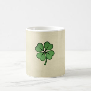 Taza De Café Elegante trébol irlandés afortunado