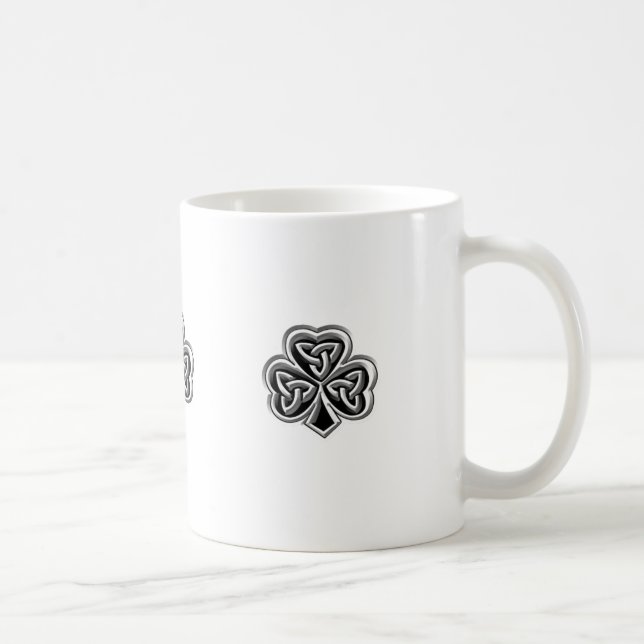 Taza De Café Elegante trendy y afortunado shamrock irlandés (Derecha)