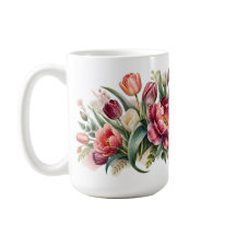 Elegante Tulipán de Acuarela Jardín Floral