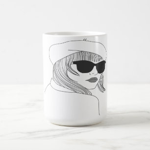 Taza De Café Elegante Vector Mug