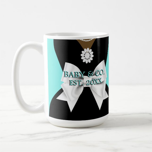Taza De Café Elegante Verde azulada madre embarazada étnica de  (Izquierda)