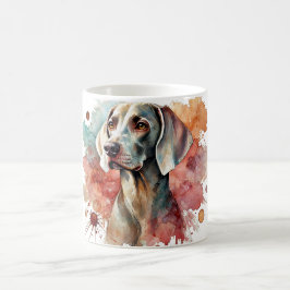 Taza De Café Elegante Weimaraner Watercolor Art Mug