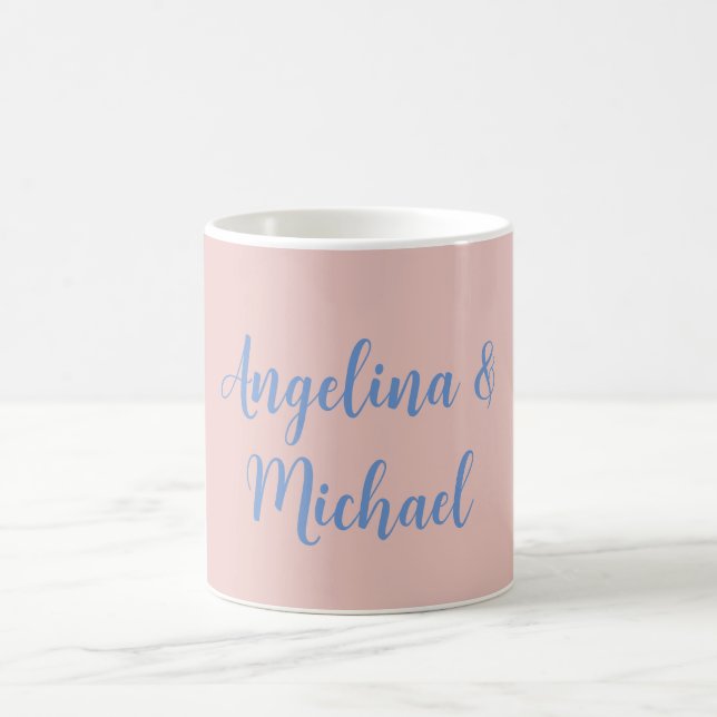 Taza De Café Elegante y elegante caligrafía de nombres únicos a (Centro)