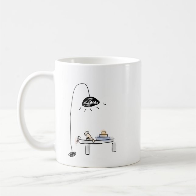 Taza De Café Elegante y elegante Personalizar de gatos con enca (Izquierda)