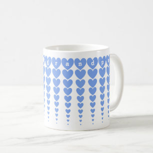 Taza De Café Elegante y personalizable Best Grandpa Blue Heart 