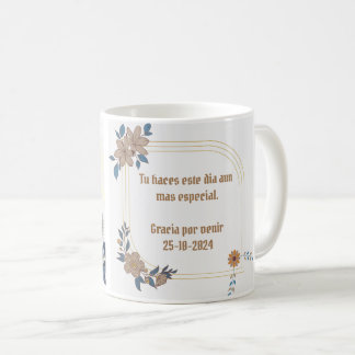 Taza De Café Elegante y Personalizada para Celebrar su boda 