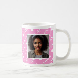 Taza De Café Elegante y personalizado estilo periódico fotográf