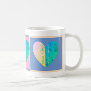 Taza De Café Elegante y personalizado, sus corazones y sus cora