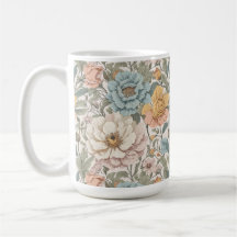 Elegantes colores pasteles vintage floral