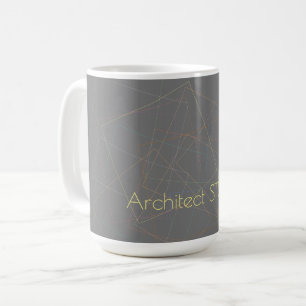 Taza De Café Elegantes líneas geométricas estudio de arquitec