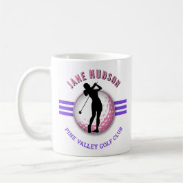 Taza De Café Elegantes mujeres diseño de golf