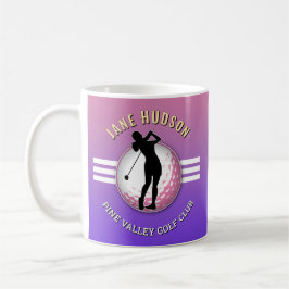 Taza De Café Elegantes mujeres diseño de golf