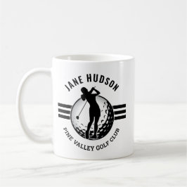 Taza De Café Elegantes mujeres diseño de golf