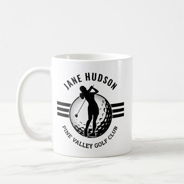 Taza De Café Elegantes mujeres diseño de golf (Izquierda)