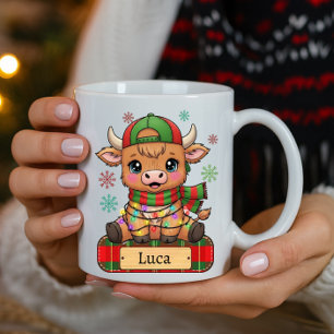 Taza De Café Elegantes Navidades de nombres personalizados de v