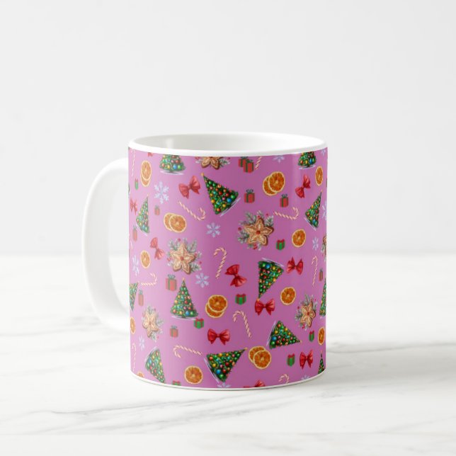 Taza De Café Elegantes Navidades dulces y dulces cocinan candy  (Anverso izquierdo)