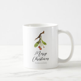 Taza De Café Elegantes Navidades Mistletoe