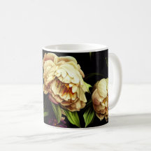Elegantes Peonies y Rosas Coffee Mug