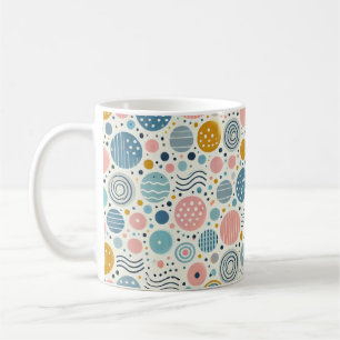 Taza De Café Elegantes Puntos Y Ondas Café Mug