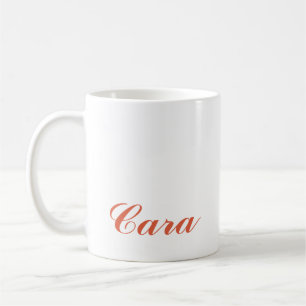 TAZA DE CAFÉ ELEGANTES SIMPLE PERSONALIZADO NOMBRE DAMAS DE HON