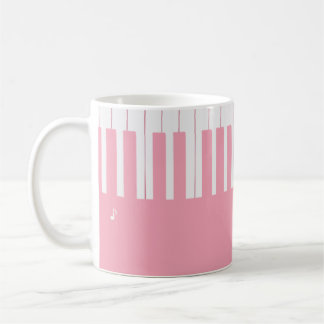 Taza De Café Elegantes teclas de piano personalizado