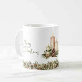 Taza De Café Elegantes tonos cálidos Navidades de terracota vel