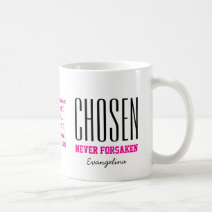 Taza De Café ELEGIDOS NUNCA ABANDONADOS Nueva Cristiana Inspira