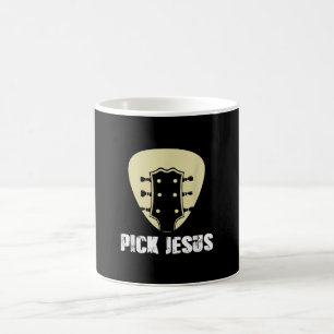 Taza De Café Elegir Jesús Músico Religioso Regalo Idea Guitarra
