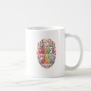 Taza De Café Elegir la cita floral motivacional de alegría Se