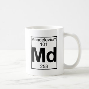 Taza De Café Elemento 101 - Md - Mendelevio (lleno)