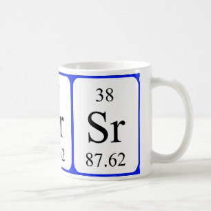 Taza De Café Elemento 38: mug blanco - estroncio