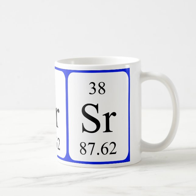 Taza De Café Elemento 38: mug blanco - estroncio (Derecha)