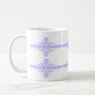 Taza De Café Elemento Art deco en lila y tazón de café morado