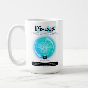 Taza De Café Elemento de agua de citas de IPsces de Rótulo Zodi