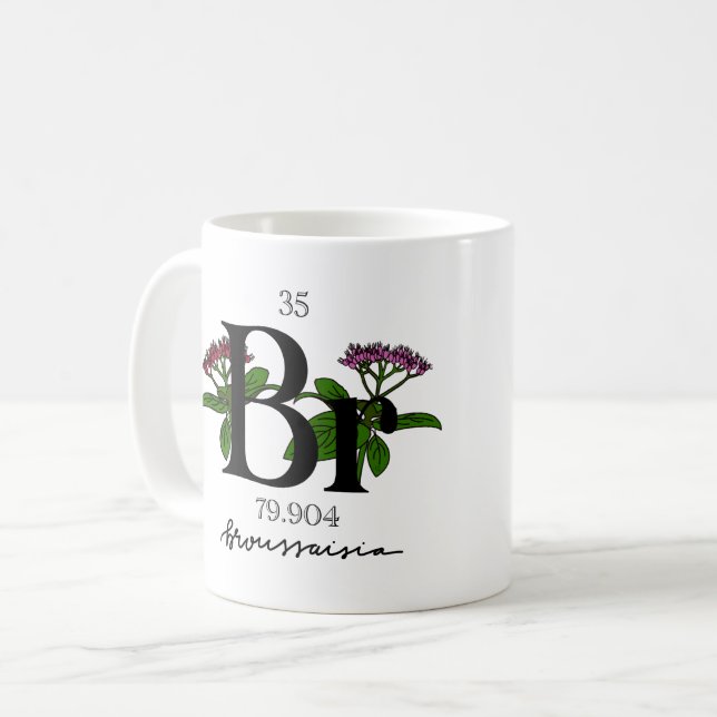 Taza De Café Elemento de bromo floral (Anverso izquierdo)