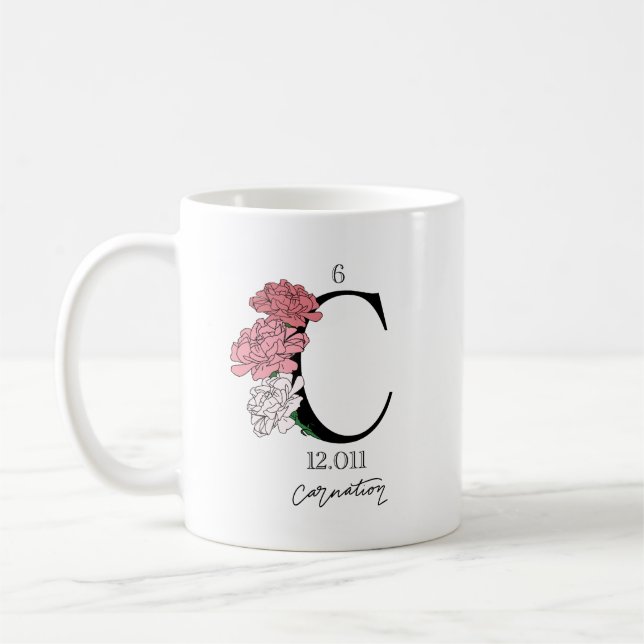 Taza De Café Elemento de carbono floral (Izquierda)