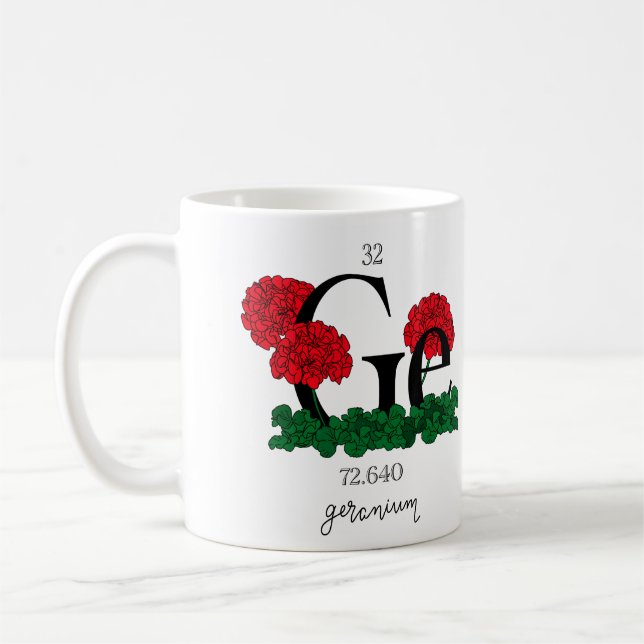 Taza De Café Elemento de germanio floral (Izquierda)