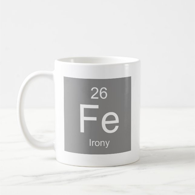 Taza De Café Elemento de ironía Café Mug (Izquierda)