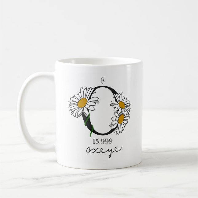 Taza De Café Elemento de oxígeno floral (Izquierda)