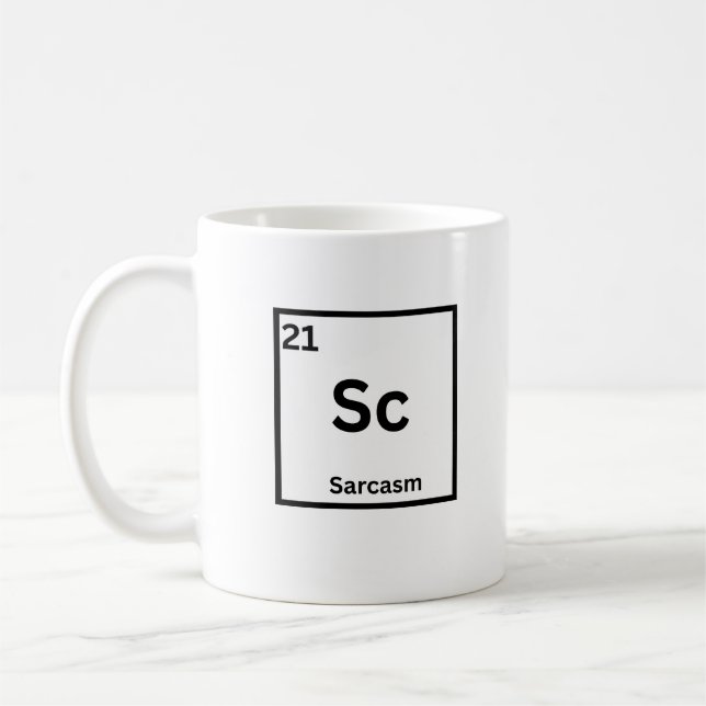 Taza De Café Elemento de Sarcasmo Humor Científico Divertido (Izquierda)