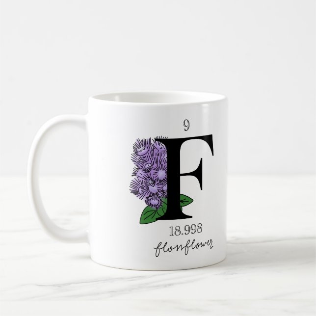 Taza De Café Elemento floral fluorina (Izquierda)
