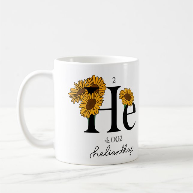 Taza De Café Elemento floral Helio (Izquierda)
