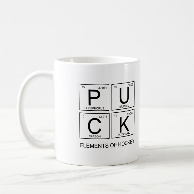 Taza De Café Elementos De Cachorro De Hockey Mug (Izquierda)